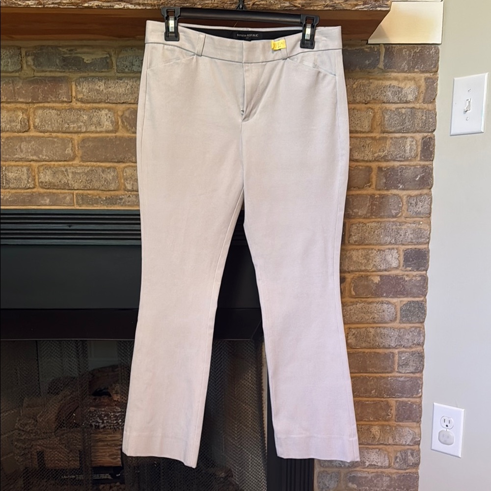 Banana Republic Light Gray Ankle Flare Dress Pants